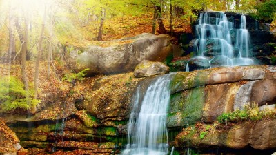 آبشار-جنگل-پاییز-منظره-طبیعت